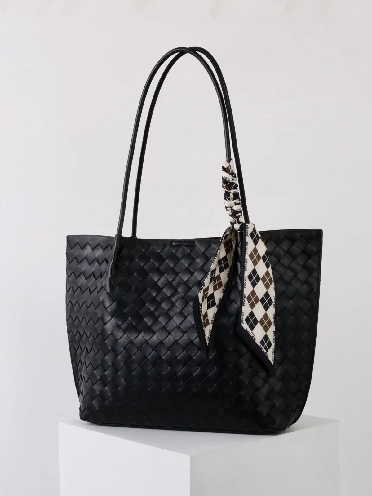 Woven Leather Tote Bag